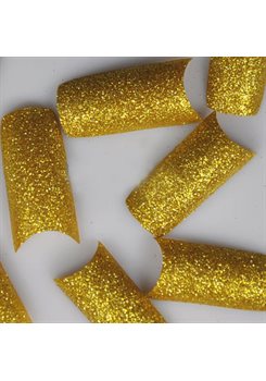 Box 100 Nail Tips * Glitters Gold